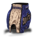 Blue and Grey Single Panel Stars Muay Thai Shorts