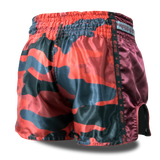 Red Camo Single Panel Stars Muay Thai Shorts