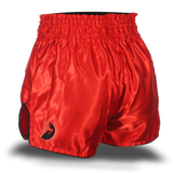 Red and Black Single Panel Stars Muay Thai Shorts