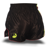 Black and Green Single Panel Stars Muay Thai Shorts
